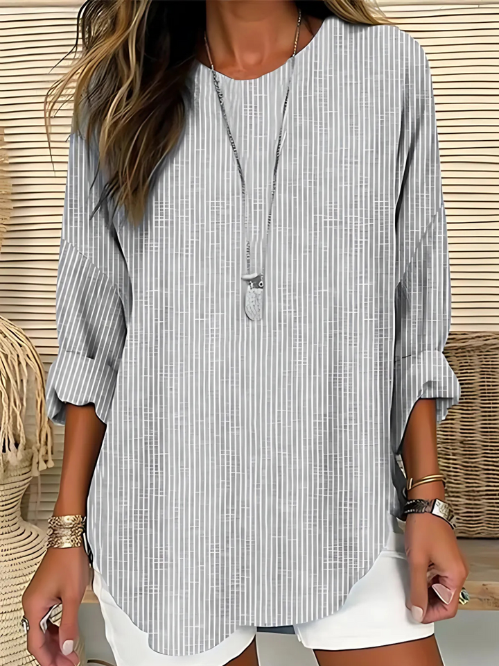Madison | Chic Gestreepte Silhouet Blouse