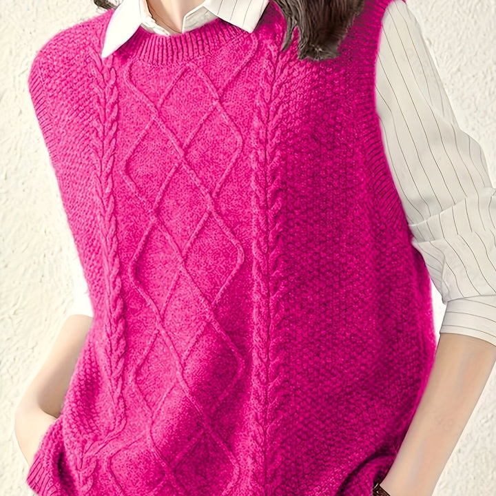 Brooke | Kabelgebreide Sweater Vest