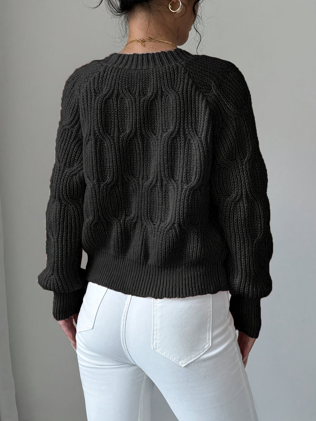 Juniper | Zachte Boogdetail Lange Mouwen Cardigan