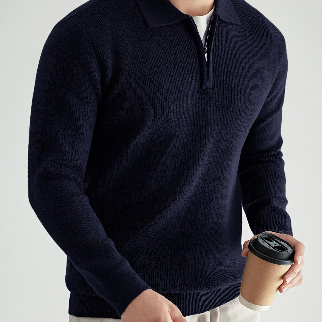 Donovan | Verfijnde Quarter-Zip Polo Sweater