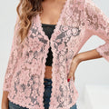 Cassandra | Bloemrijke Opengewerkte Cardigan