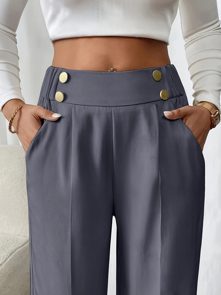 Lydia | Op maat gemaakte hoge taille wijde broek