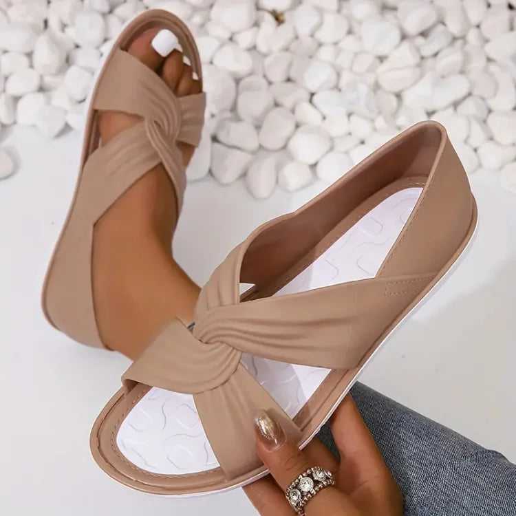 Elena | Gevoerde Cross-Strap Sandalen