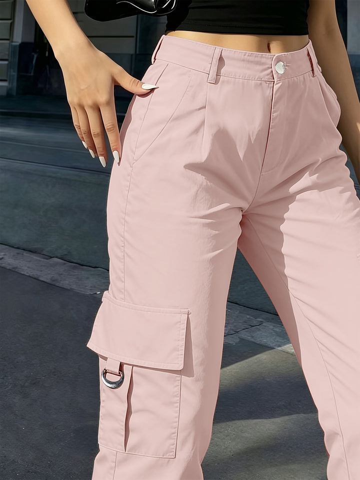 Bonnie | Hoge Taille Wijde Cargo Broek