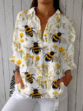 Lavinia | Stijlvolle Lange Mouwen Bijen Blouse