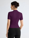 Sienna | Korte Mouw Top met Hoge Hals