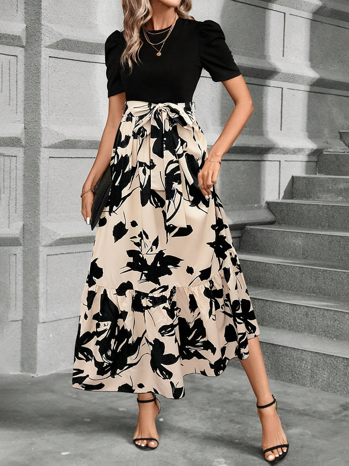 Helena | Geprinte Tiered Maxi Jurk