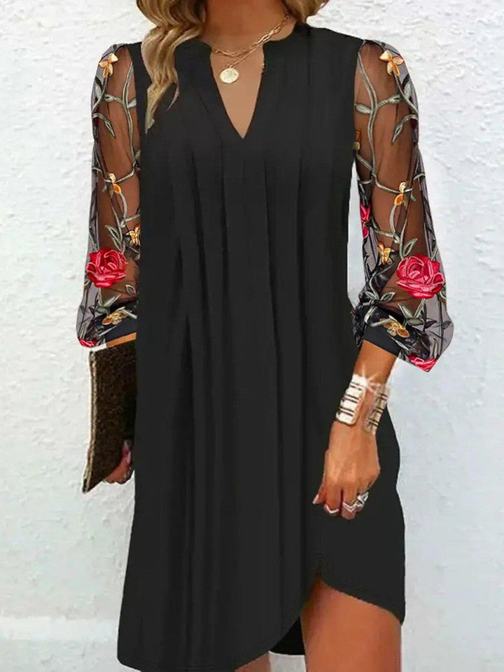 Camille | Elegante Bloemenmouw Jurk