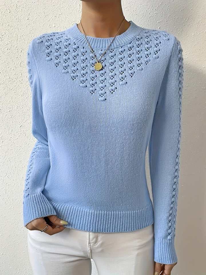 Aveline | Pointelle-Breigoed Ronde Hals Trui
