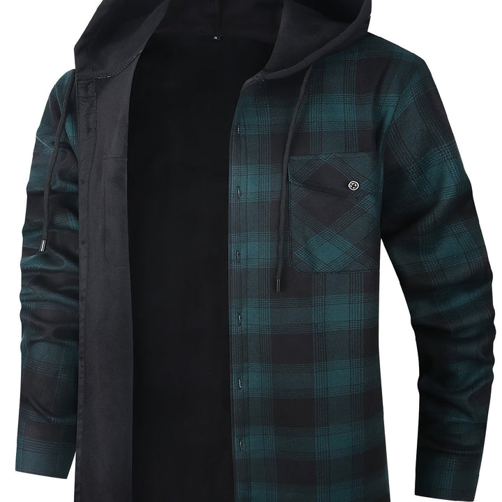 Desmond | Geruite Hooded Shirt Jacket