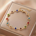 Gail | Stijlvolle Multicolor Hartvormige Armband