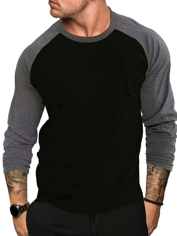Trevor | Twee-Tone Raglan Lange Mouwen Top