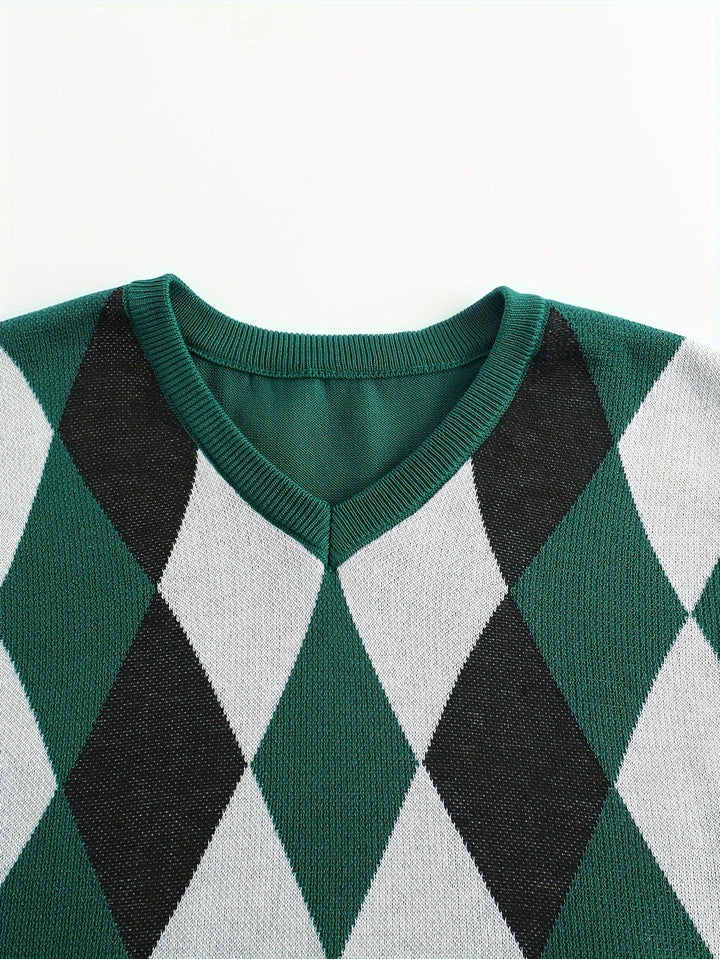 Chandler | Klassieke Argyle Trui Vest
