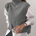 Farrah | Hoge Hals Sweater Vest