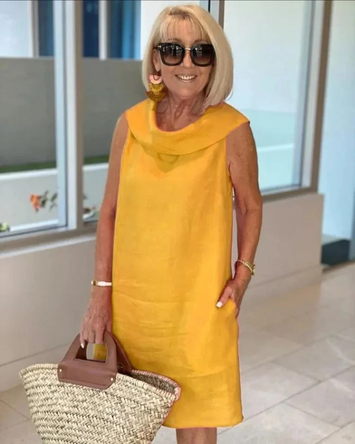 Tonya | Casual Mouwloze Ronde Hals Jurk