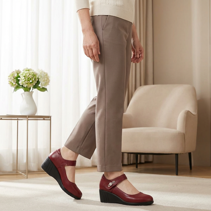Monica | Elegante Comfort Schoenen met Middelhoog Hak