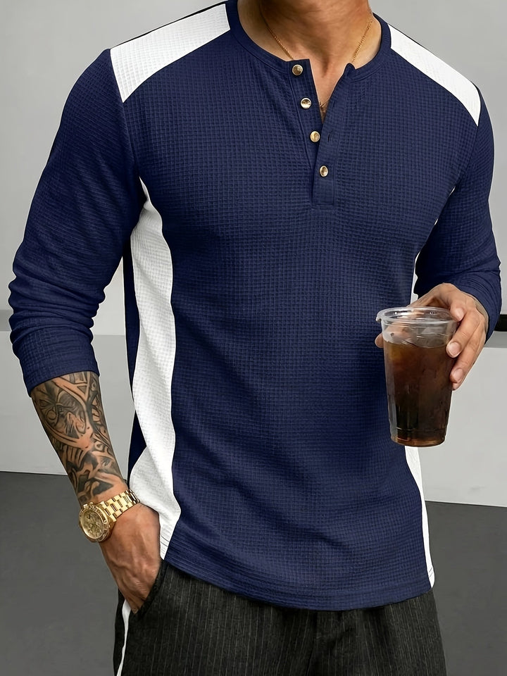 Curtis | Getextureerde Lange Mouwen Henley