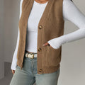 Miriam | Geknoopte V-Hals Gebreide Vest