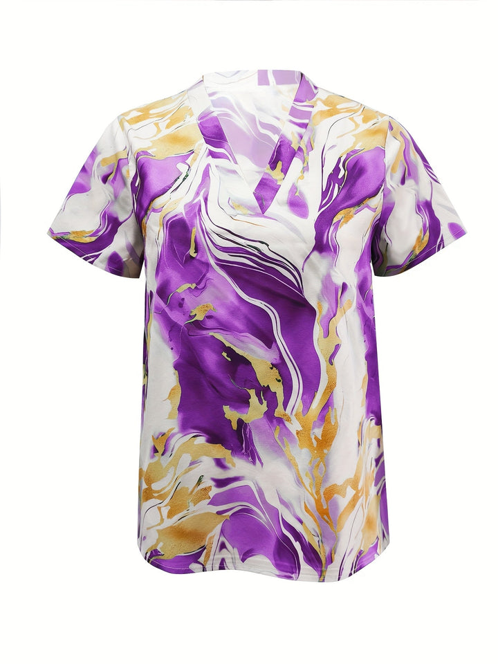 Joanna | Kunstzinnige Swirl-Print Blouse