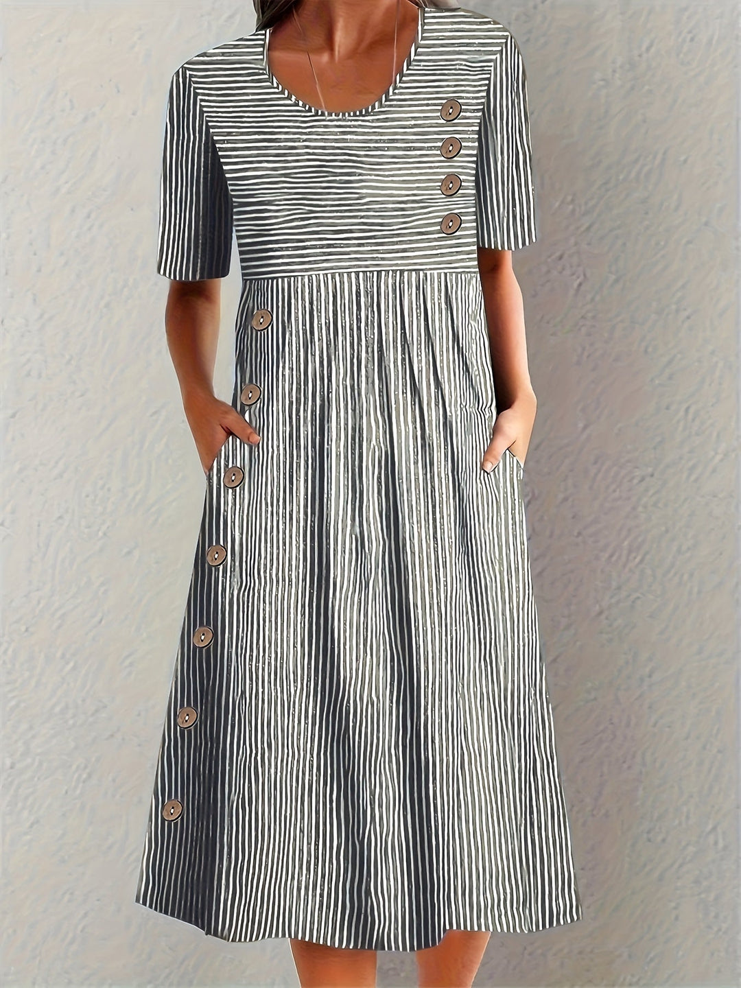 Lillian | Gestreepte Zomerjurk