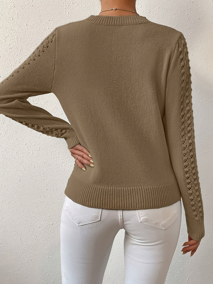 Aveline | Pointelle-Breigoed Ronde Hals Trui