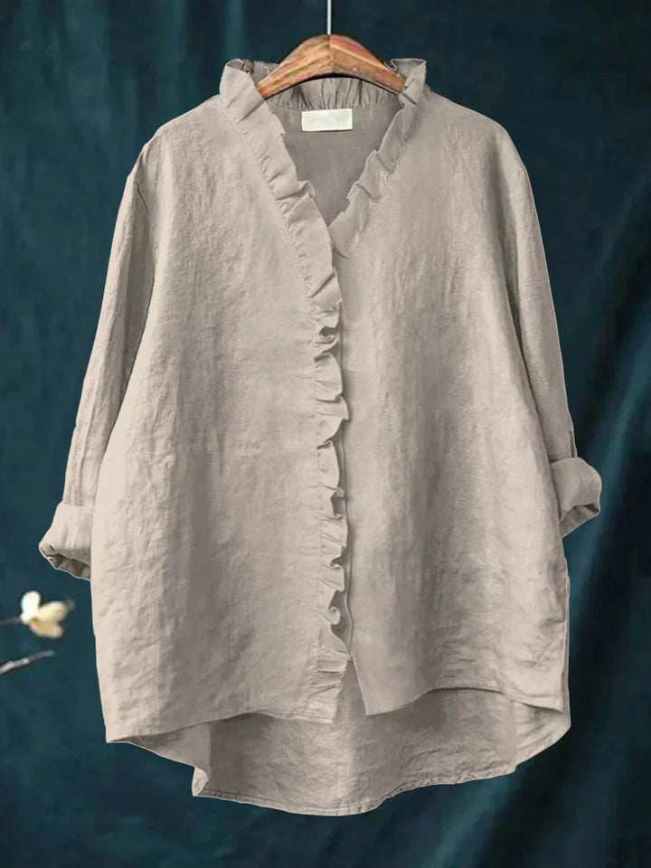 Eliza | Casual Ruffle V-Hals Blouse