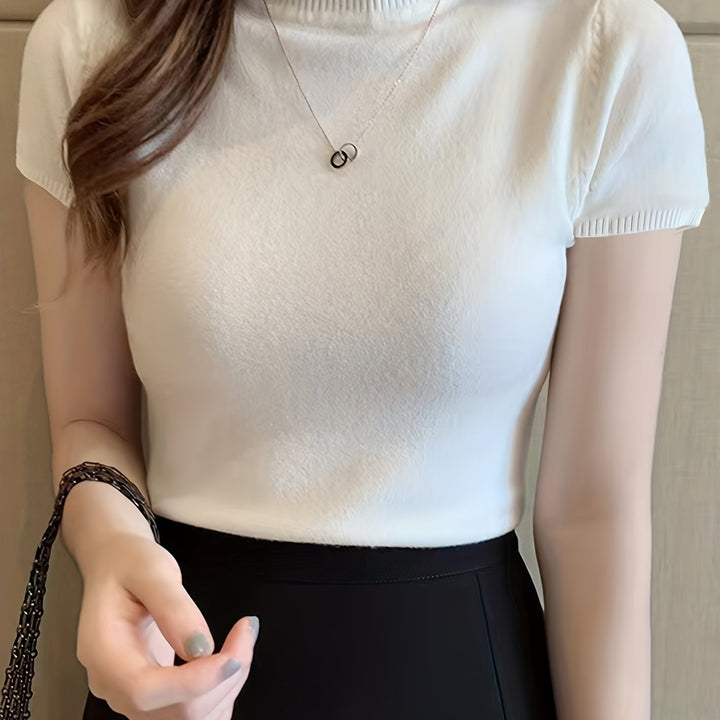 Della | Verfijnde Mock-Neck Top