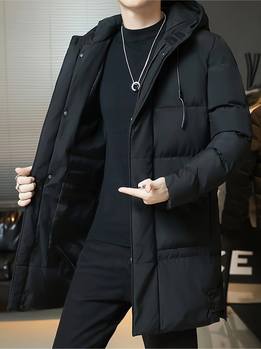 Rhett | Gewatteerde Lange Hooded Jas