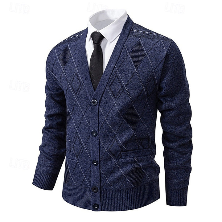 Weston | Verfijnde Argyle Cardigan