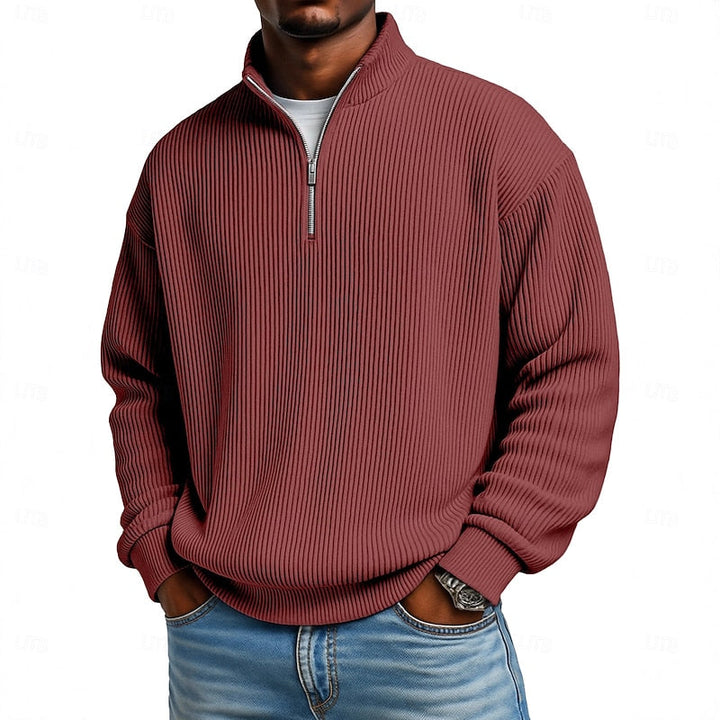 Harlan | Geribbelde Quarter-Zip Pullover