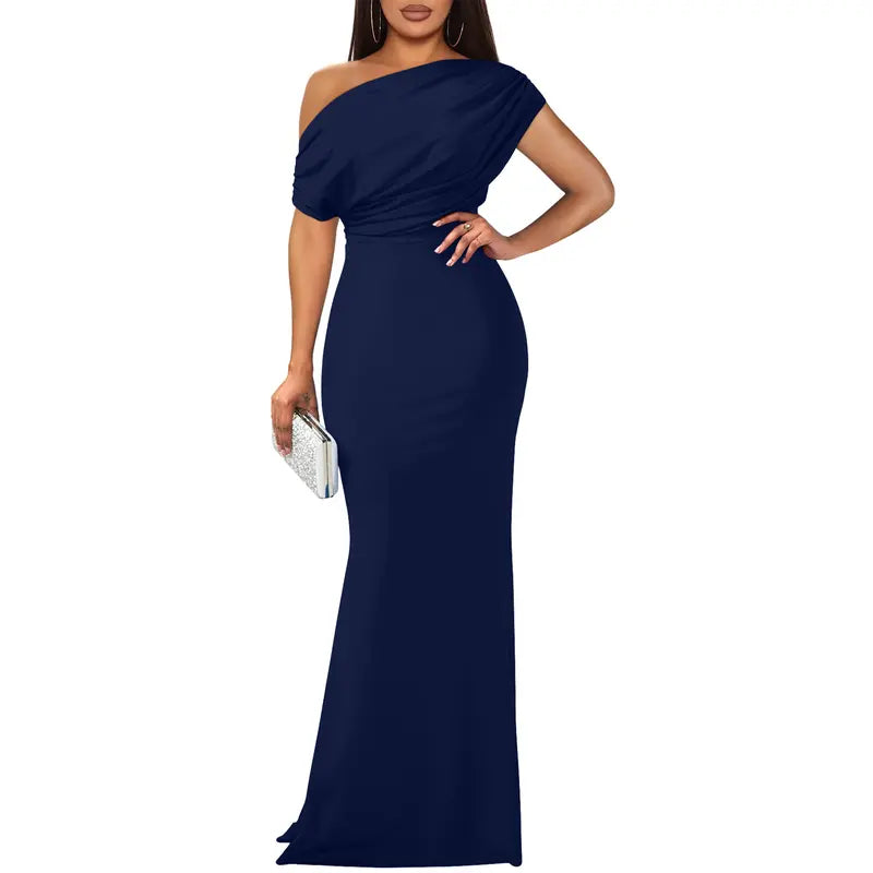 Roos | Elegante Off-Shoulder Avondjurk