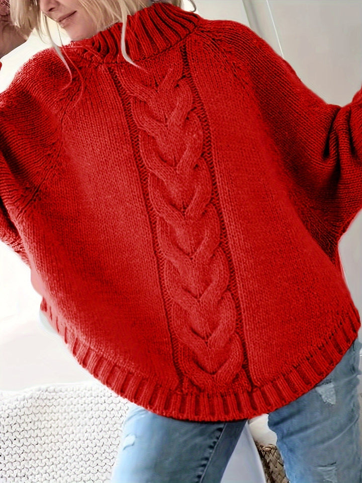 Gwendolyn | Kabelgebreide Hoge-Neck Trui