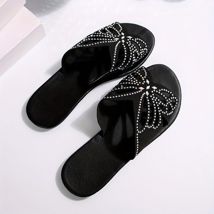 Faye | Sprankelende Vlinder Slide Sandalen