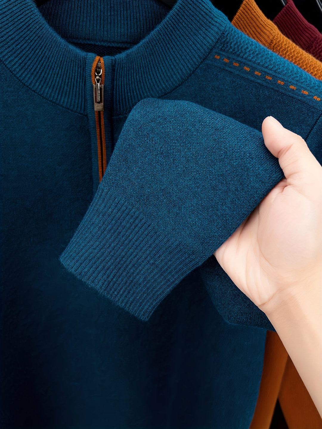 Nathan | Half-Zip Mock Neck Sweater