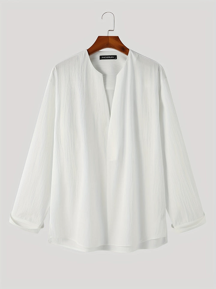 Franklin | Kraagloze V-hals Shirt