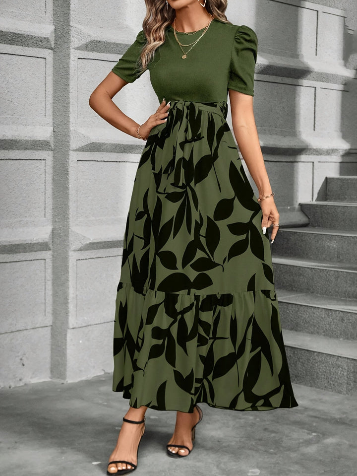 Helena | Geprinte Tiered Maxi Jurk
