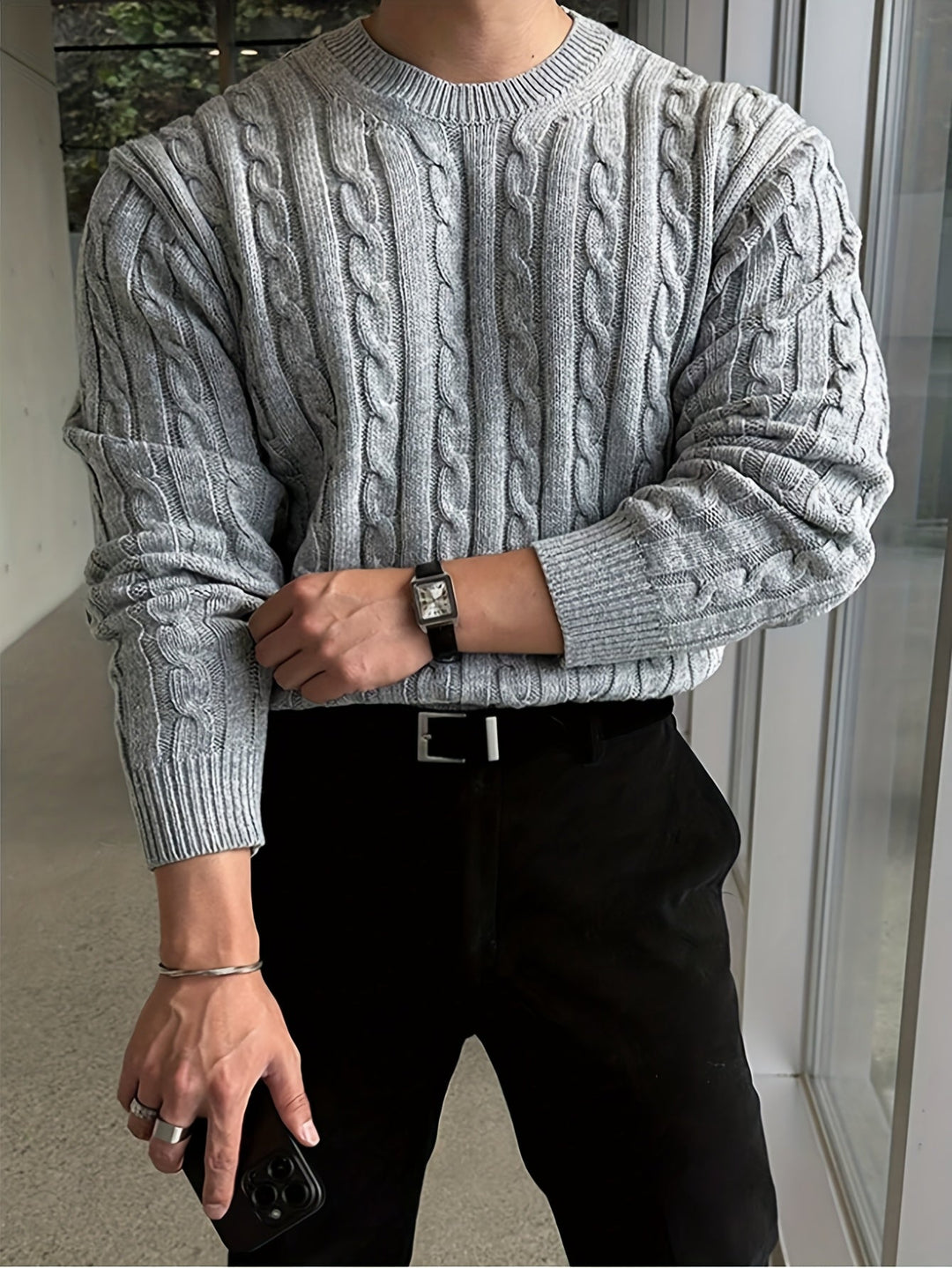 Preston | Gedraaide Kabel Pullover Sweater