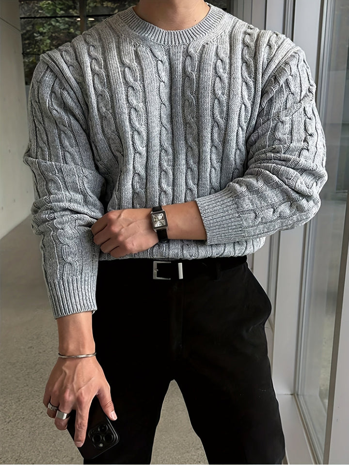 Preston | Gedraaide Kabel Pullover Sweater