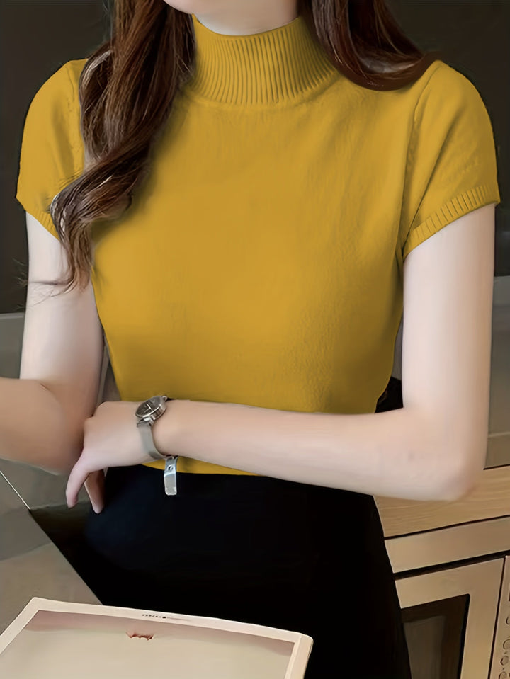 Della | Verfijnde Mock-Neck Top