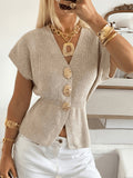 Adelaide | Verfijnde Knopen-Voorkant Cardigan