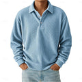 Wallace | Textured Long-Sleeve Polo Shirt