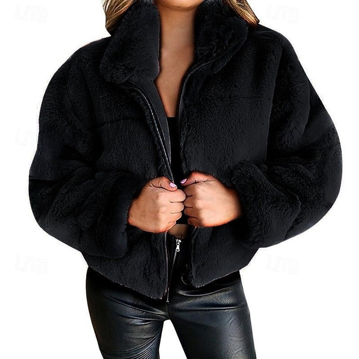 Estelle | Pluche Cropped Zip Jacket