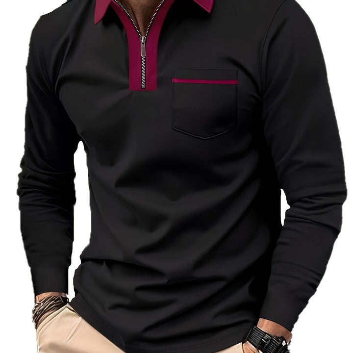 Curtis | Verfijnd Zip-Collar Polo Shirt