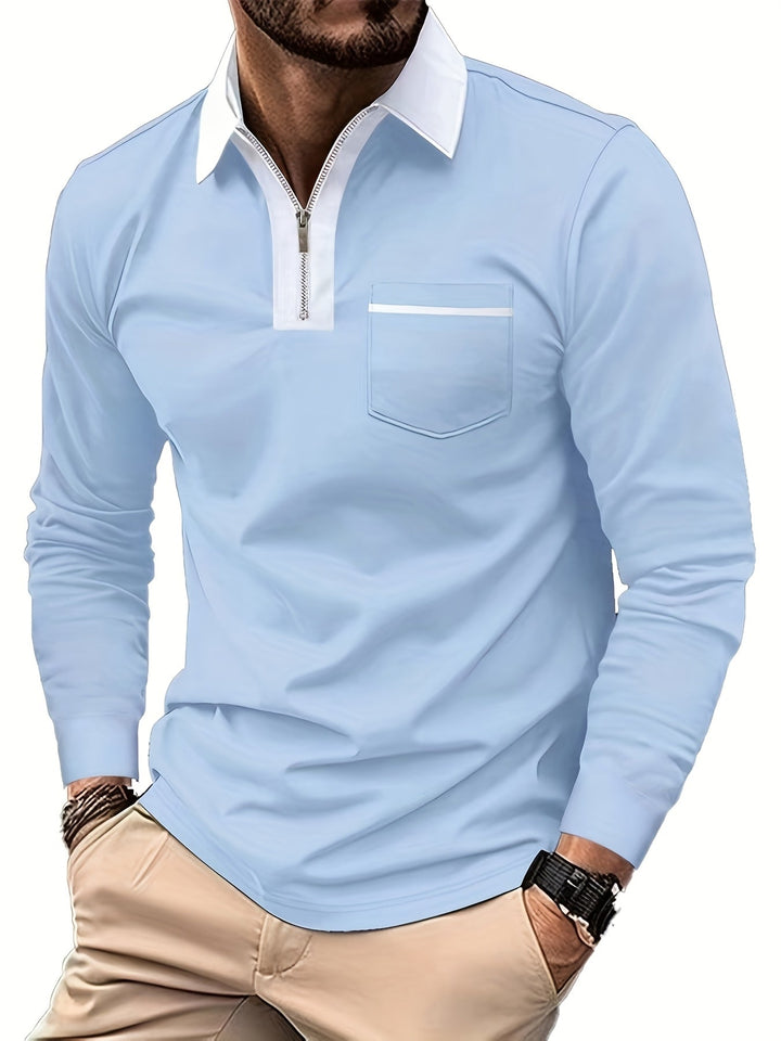 Curtis | Verfijnd Zip-Collar Polo Shirt