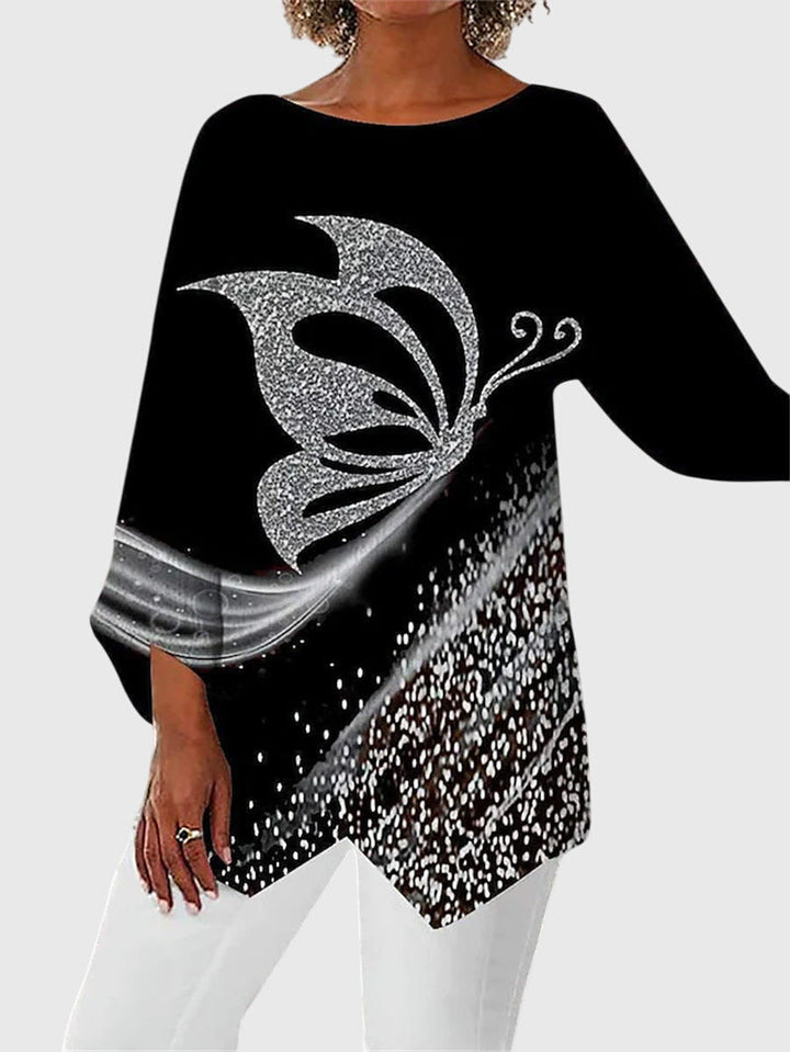 Kathleen | Shimmer Butterfly Lange Mouwen Top