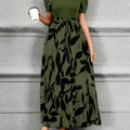 Helena | Geprinte Tiered Maxi Jurk