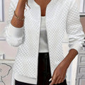 Carolyn | Gequiltte Textuur Baseball Jacket