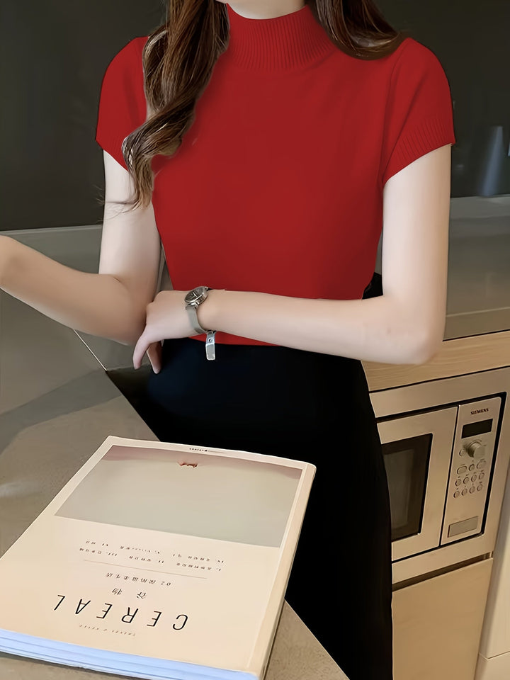 Della | Verfijnde Mock-Neck Top