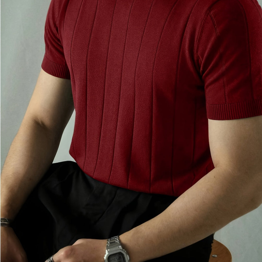 Curtis | Geribbelde Korte Mouw Top