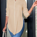 Quinn | Verfijnde Knop-Voorkant Blouse